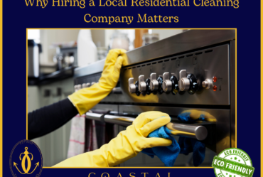 Local residential cleaner cleaning a coastal home in Brunswick County