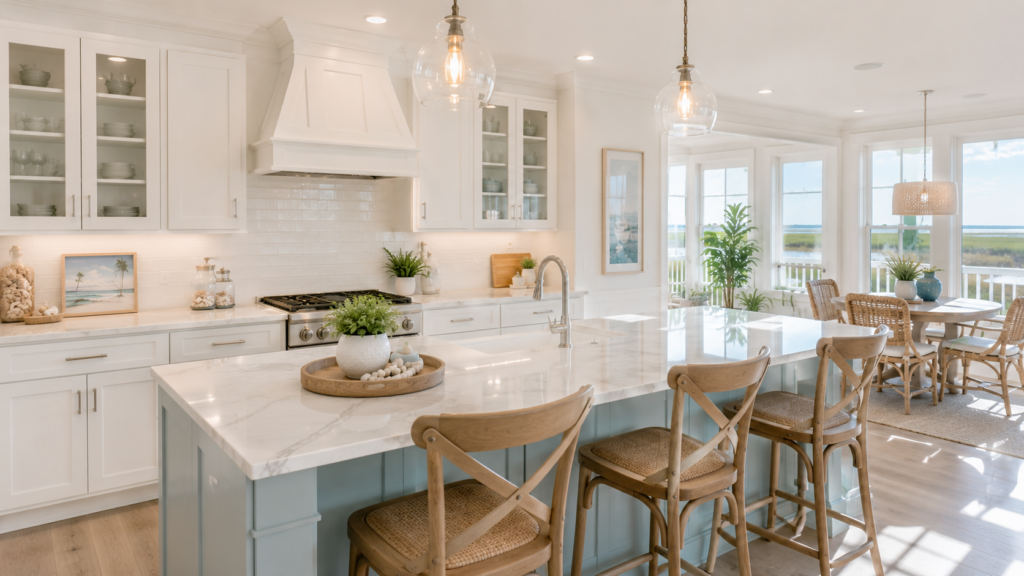 Spotless coastal kitchen in Brunswick County NC after professional cleaning