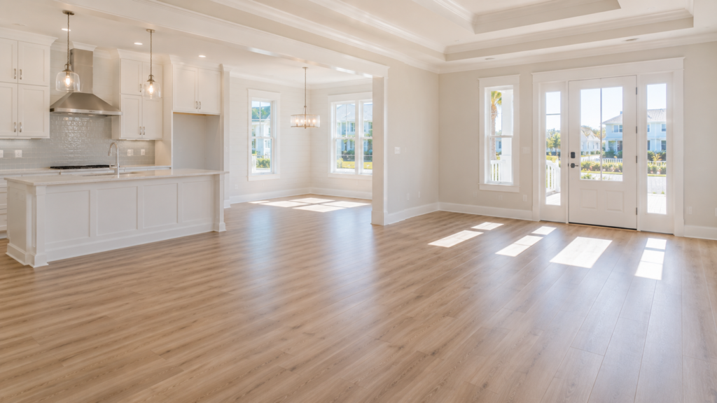 Clean empty Brunswick County NC home ready for move-in or move-out cleaning