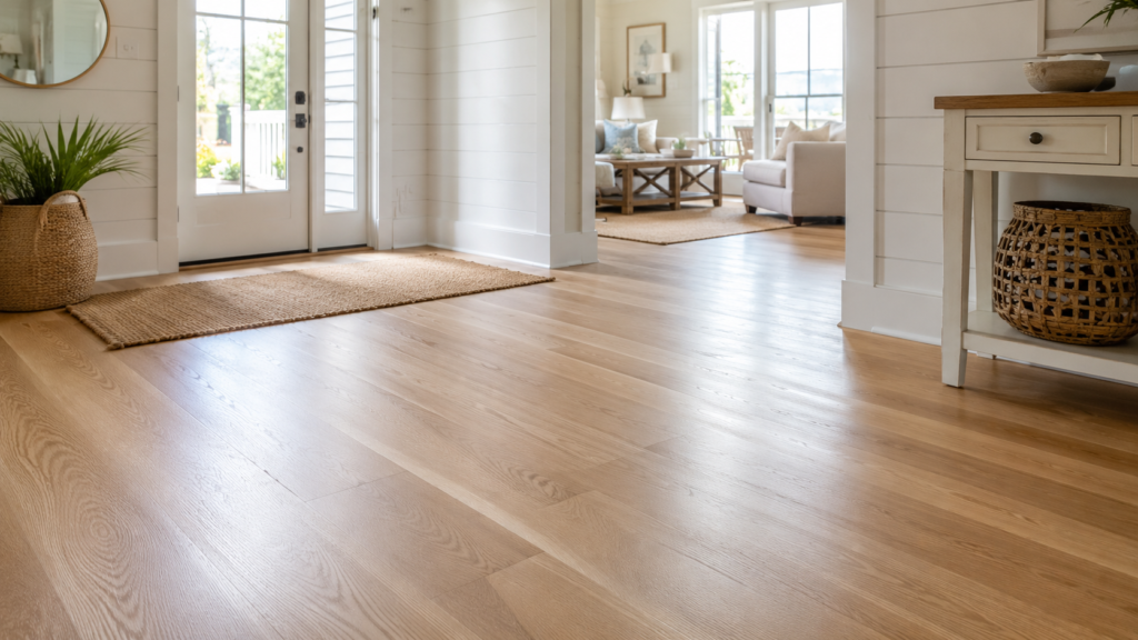 Spotless coastal home floors in Brunswick County NC after residential cleaning