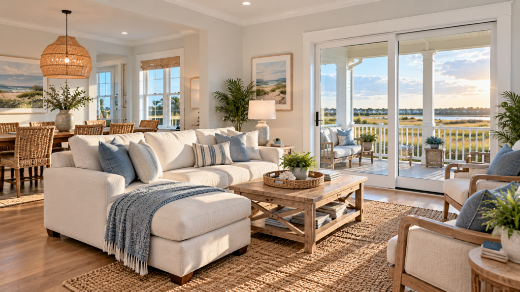 Freshly cleaned and staged Brunswick County vacation rental ready to welcome guests